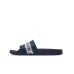 EMPORIO ARMANI CIABATTA BLU NAVY CON FASCA CON INSERTO IN TESSUTO CON LOGO LETTERING