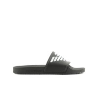 EMPORIO ARMANI CIABATTA BLACK CON LOGO AQUILA WHITE