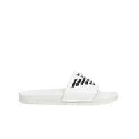 EMPORIO ARMANI CIABATTA WHITE CON LOGO AQUILA BLACK
