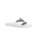 EMPORIO ARMANI CIABATTA WHITE CON LOGO AQUILA BLACK