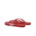 Emporio Armani Infradito rosso in gomma con logo Emporio Armani sulla tomaia e logo Aquila stampata su sottopiede