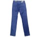Jeckerson Jeans denim blu cinque tasche con toppe in Alcantara rosso 