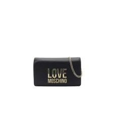 Love Moschino borsa nera con tracolla in catena oro