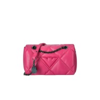 EMPORIO ARMANI SHOPPING BAG TRAPUNTATA FUCSIA CON LOGO AQUILA