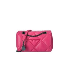 EMPORIO ARMANI SHOPPING BAG TRAPUNTATA FUCSIA CON LOGO AQUILA