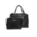 EMPORIO ARMANI SHOPPING BAG BLACK EFFETTO PALMELLATO CON CHARM AQUILA E TRACOLLA REGOLABILE ESTRAIBILE