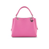 EMPORIO ARMANI SHOPPING BAG PINK EFFETTO PALMELLATO CON CHARM AQUILA E TRACOLLA REGOLABILE ESTRAIBILE