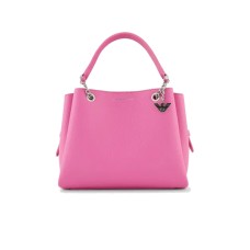 EMPORIO ARMANI SHOPPING BAG PINK EFFETTO PALMELLATO CON CHARM AQUILA E TRACOLLA REGOLABILE ESTRAIBILE