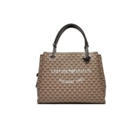 EMPORIO ARMANI SMALL SHOPPING BAG EAGLE ALL OVER CON CHARM AQUILA