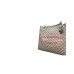 EMPORIO ARMANI SMALL SHOPPING BAG ECRU EAGLE ALL OVER CON CHARM AQUILA