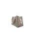 EMPORIO ARMANI SMALL SHOPPING BAG ECRU EAGLE ALL OVER CON CHARM AQUILA