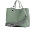 EMPORIO ARMANI SHOPPING BAG VERDE MYEA CON TRACOLLA IN NASTRO CON LOGO LETTERING ALL OVER REGOLABILE ESTRAIBILE