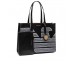 Emporio Armani Borsa a Spalla Nera da Donna con maxi logo Aquila All Over 