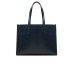 Emporio Armani Borsa a spalla Blu Navy con maxi logo perforato e pendente estraibile