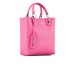 Emporio Armani Borsa a mano Fucsia stampa cervo con tracolla in nastro regolabile, estraibile con logo lettering All Over
