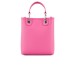 Emporio Armani Borsa a mano Fucsia stampa cervo con tracolla in nastro regolabile, estraibile con logo lettering All Over