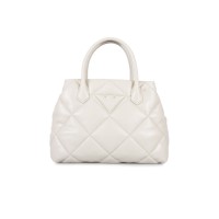EMPORIO ARMANI SHOPPING BAG TRAPUNTATA CON LOGO AQUILA E TRACOLLA REGOLABILE ESTRAIBILE