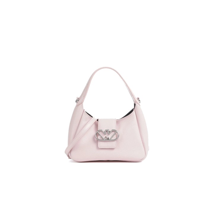 EMPORIO ARMANI SMALL SHOPPING BAG IN PELLE ROSA CON TRACOLLA REGOLABILE ESTRAIBILE