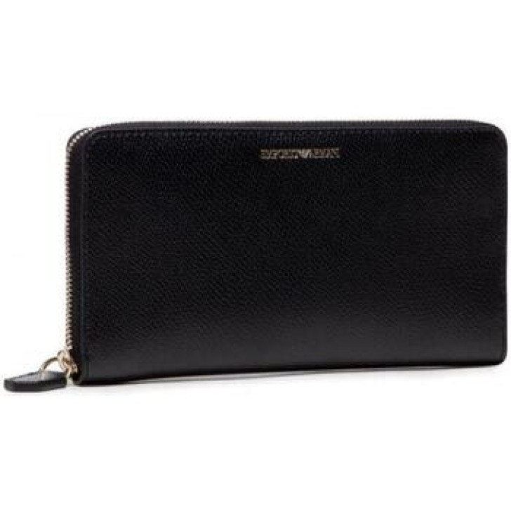 EMPORIO ARMANI WALLET BLACK ZIP AROUND