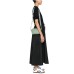 EMPORIO ARMANI MINI BAG VERDE CON TRACOLLA IN NASTRO CON LOGO LETTERING ALL OVER REGOLABILE ESTRAIBILE