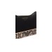 Emporio Armani Mini Borsa Nera stampa cervo con tracolla regolabile, estraibile in rastro con logo lettering All Over