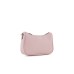 EMPORIO ARMANI MINI BAG BAGUETTE ROSA CON TRACOLLA IN NASTRO CON LOGO LETTERING ALL OVER REGOLABILE ESTRAIBILE