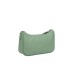 EMPORIO ARMANI MINI BAG BAGUETTE VERDE CON TRACOLLA IN NASTRO CON LOGO LETTERING ALL OVER REGOLABILE ESTRAIBILE