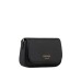 Emporio Armani Mini Borsa Nera stampa cervo con tracolla in nastro regolabile, estraibile con logo lettering All Over
