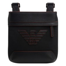 EMPORIO ARMANI MESSENGER BAG BLACK/ORANGE DETAIL