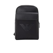 EMPORIO ARMANI SHOULDER BAG BLACK CON MAXI LOGO AQUILA 