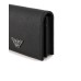 EMPORIO ARMANI PORTACARTE BLACK CON PATTA IN PELLE RIGENERATA SAFFIANO PLACCHETTA AQUILA ASV