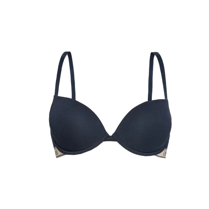 Emporio Armani Reggiseno push-up blu realizzato in cotone stretch