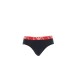 Emporio Armani Set 3 Slip in cotone stretch con vita elastica e logo bold monogram 1117342R71597010