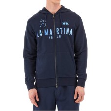 LA MARTINA MAN FULL ZIP SWEATSHIRT DIAGON BLU NAVY