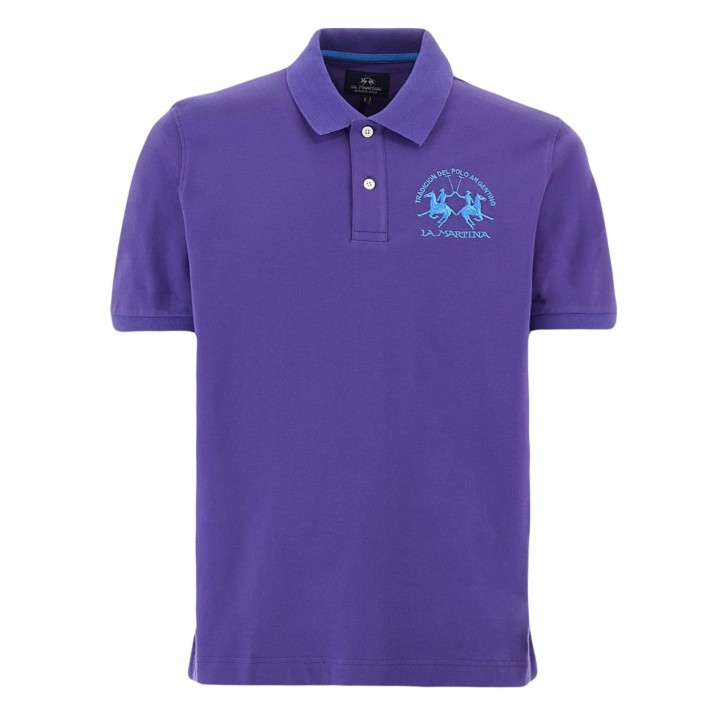 LA MARTINA MAN POLO S/S PIQUET STRETCH  VIOLA