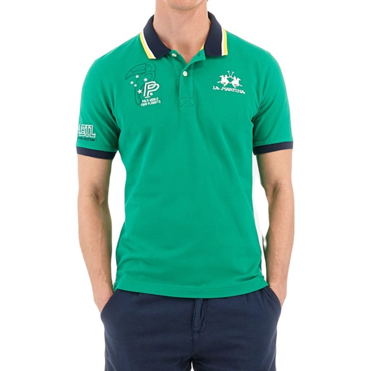 LA MARTINA MAN POLO  S/S PIQUET STRETCH   