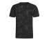 LA MARTINA T-SHIRT BLACK REGULAR FIT IN COTONE ELASTICIZZATO CON LOGO ALL OVER