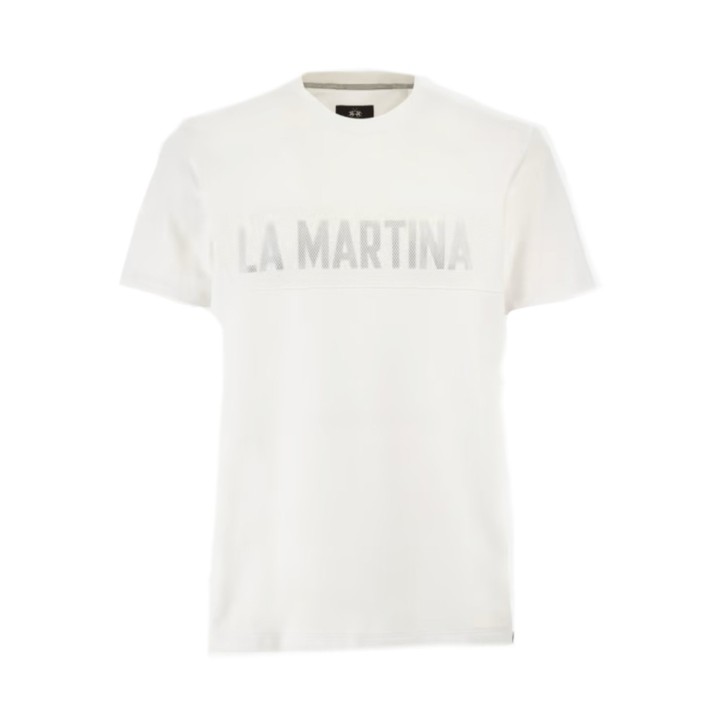 LA MARTINA MAN S/S T-SHIRT JERSEY SILKY F WHITE