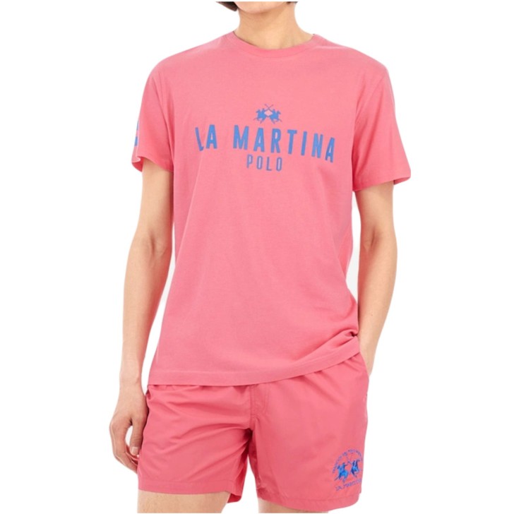 LA MARTINA MAN T-SHIRT S/S JERSEY PINK