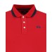 La Martina Polo da Uomo Rossa Logo ricamato a contrasto di colore blu
