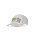 VERSACE JEANS COUTURE CAPPELLO BASEBALL UNISEX WHITE CON LOGO LETTERING RICAMATO GOLD