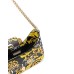 Versace Jeans Couture Borsa a Spalla da Donna Nera con stampa Baroque all over, maxi fibbia logata 