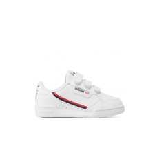 Adidas Originals CONTINENTAL 80 CF C Sneakers bianca in pelle con inserti rossi e blu 