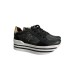 Alviero Martini 1a Classe sneakers nera con strass