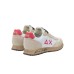 SUN68 TOM VINTAGE SNEAKERS DA UOMO BIANCA CON INSERTI PANNA E ROSSI 
