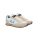 SUN68 TOM VINTAGE SNEAKERS DA UOMO BIANCA CON INSERTI PANNA E VERDI 