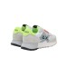 SUN68 JAKI 2.0 SNEAKERS BIANCA CON INSERTI GRIGI E GIALLO FLUO