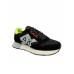 SUN68 JAKI 2.0 SNEAKERS NERA CON INSERTI GIALLO FLUO 