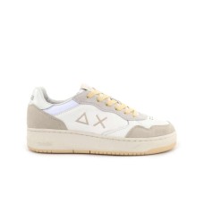 SUN68 SNEAKER BIG BASKET BIANCA DA UOMO CON INSERTI BEIGE 