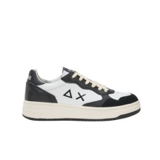 SUN68 SNEAKER BIG BASKET NERA DA UOMO CON INSERTI BIANCHI